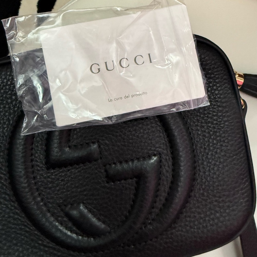 Gucci Soho Disco Black Leather Crossbody Bag - Picture 9 of 11